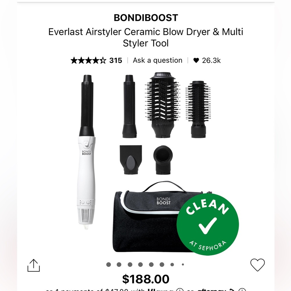 Bondi Boost Everlast Airstyler Ceramic Blow Dryer & Multi
Styler Tool